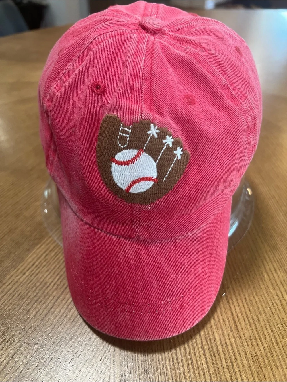 Mud Pie Adjustable Red Embroidered Baseball Hat One Size Fits Most Toddlers